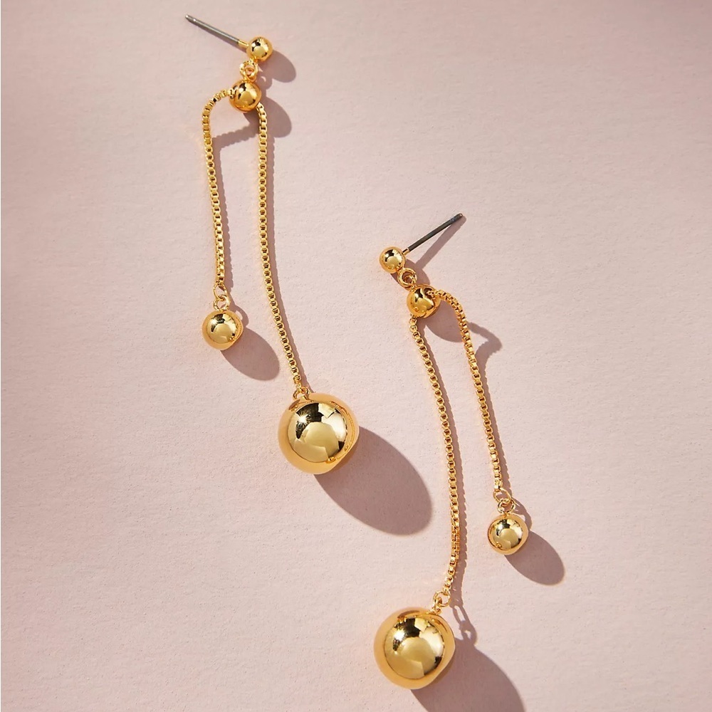 NWT Ball Chain Drop Earrings by Anthropologie